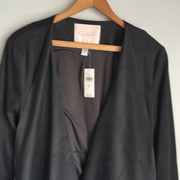 NEW Anthropologie Hutch Draped Faux Suede Jacket Medium - Picture 6 of 11